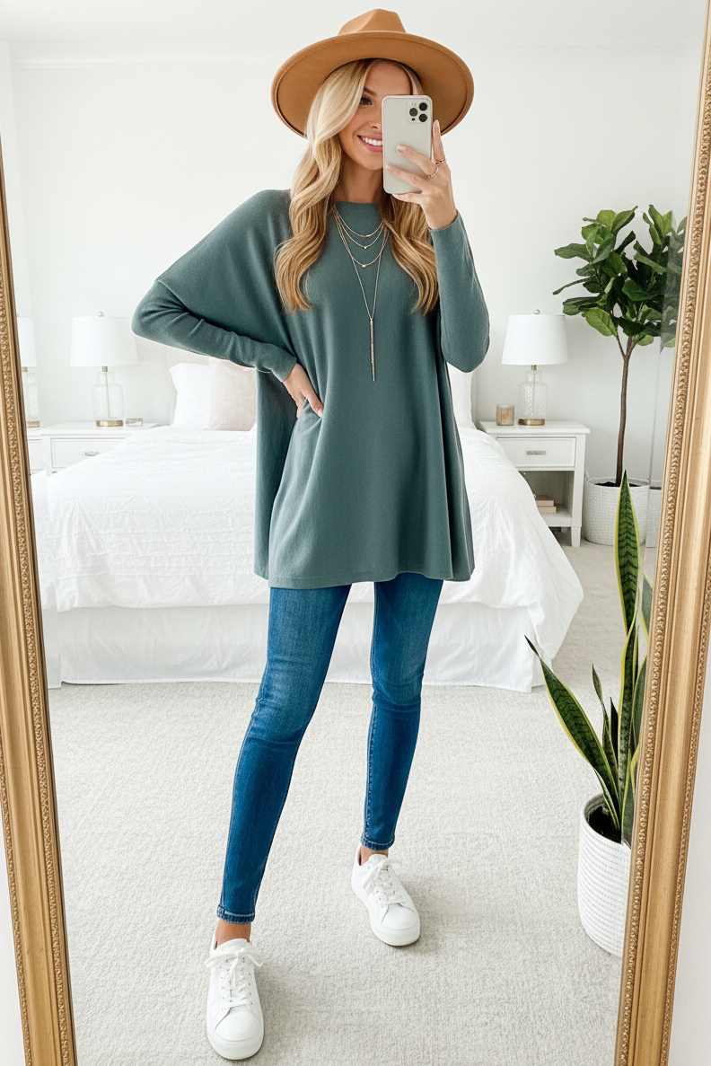 Women's Soft Boat Neck Knit Sweater 5028ISW