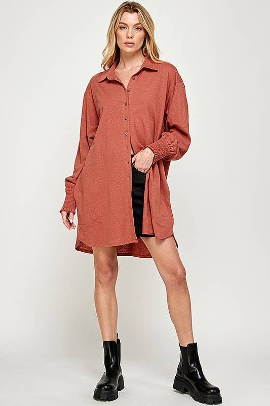 Outdoor Women's Cotton-Linen Blend Blouse 5134IMT