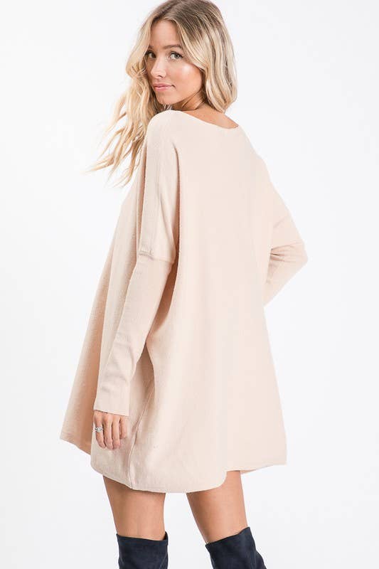 Women's Soft Boat Neck Knit Sweater 5028ISW