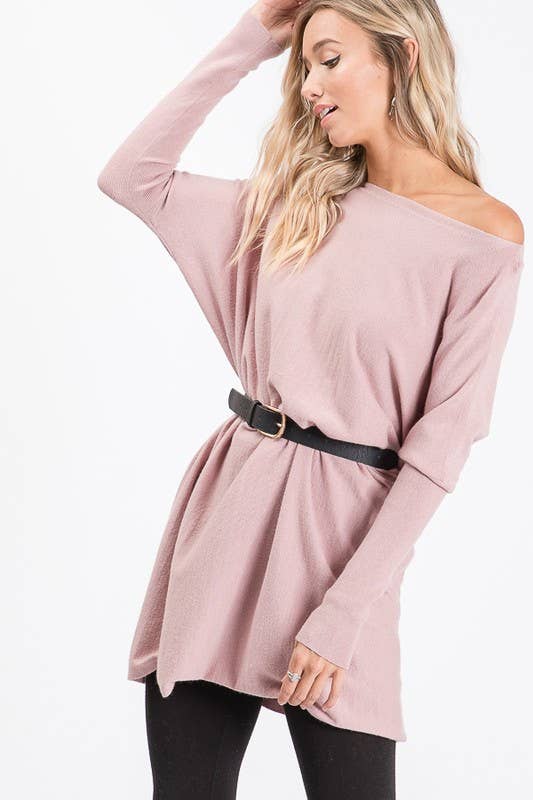 Women's Soft Boat Neck Knit Sweater 5028ISW
