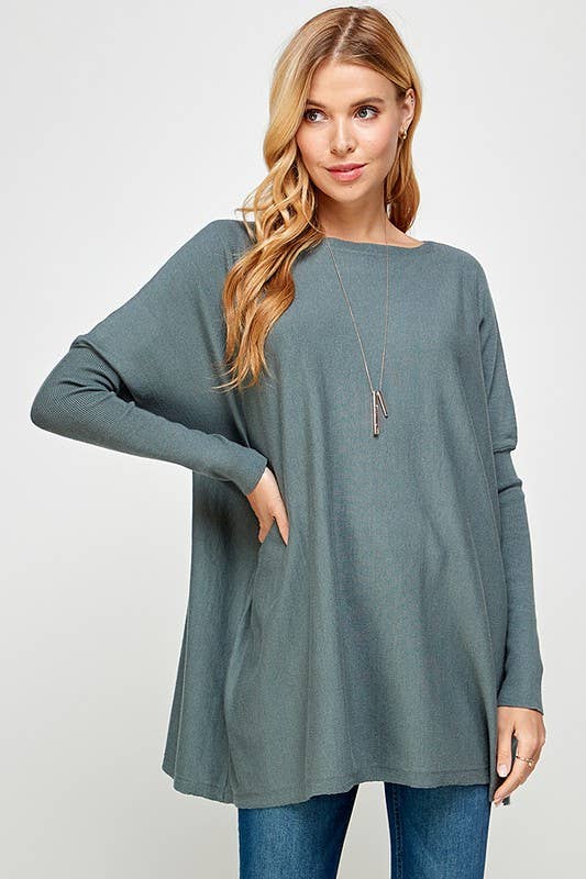 Women's Soft Boat Neck Knit Sweater 5028ISW