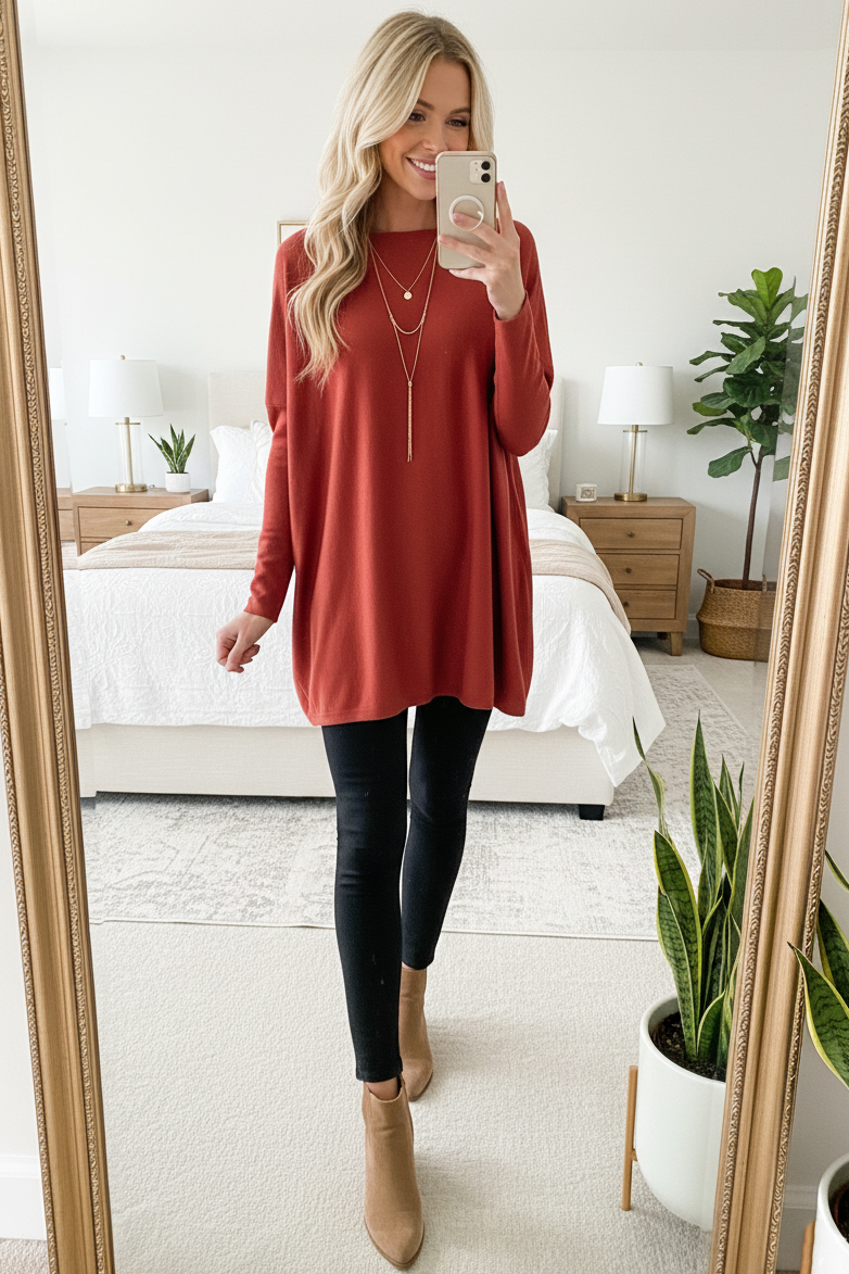 Women's Soft Boat Neck Knit Sweater 5028ISW