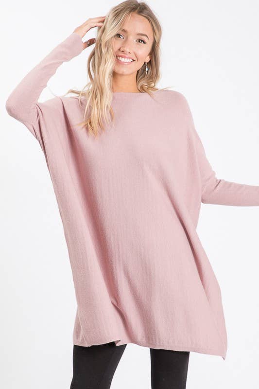 Women's Soft Boat Neck Knit Sweater 5028ISW