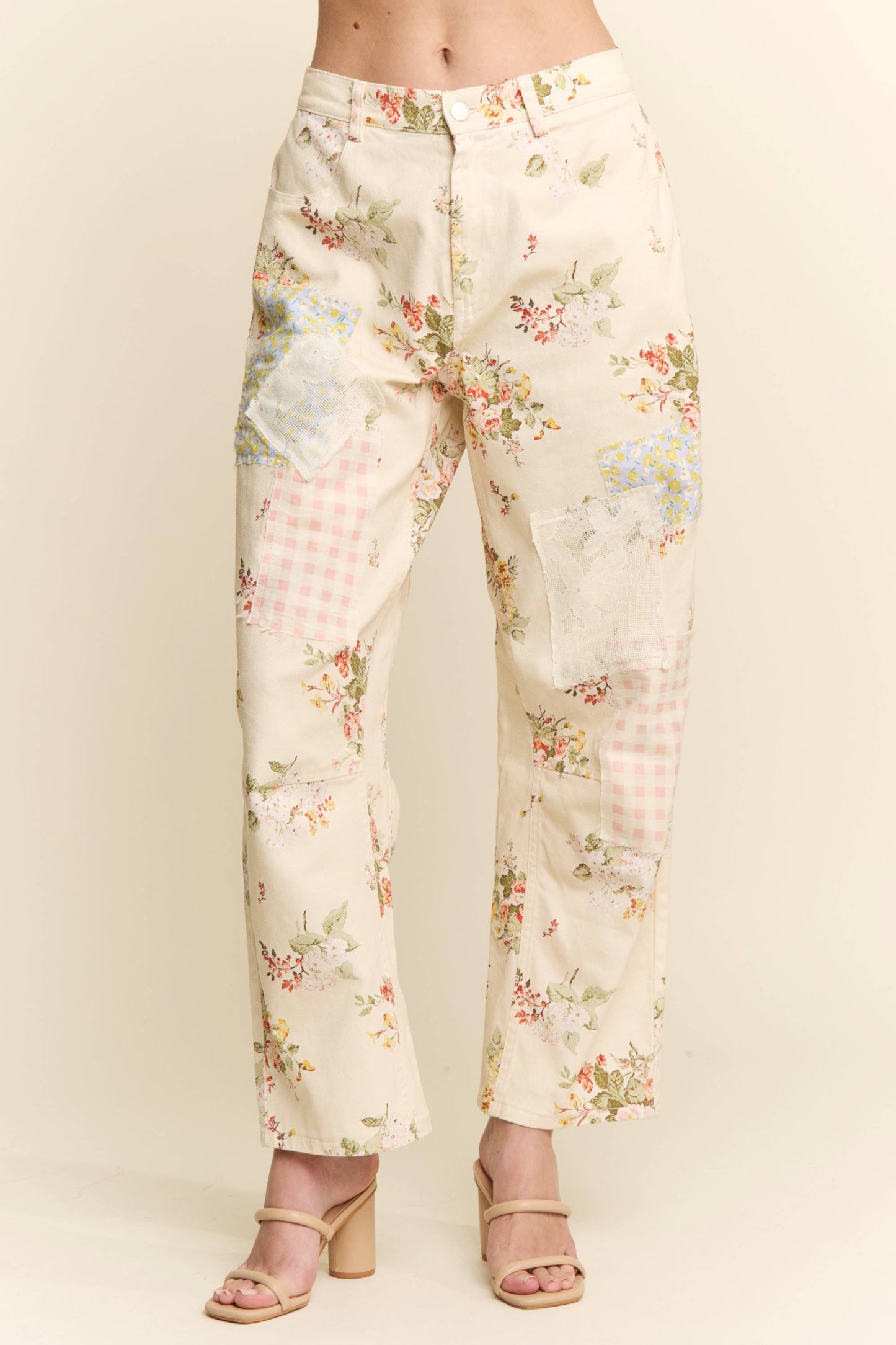 FLORAL PATTERN MUTI PATCHWORK BOTTOMS