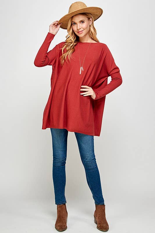 Women's Soft Boat Neck Knit Sweater 5028ISW