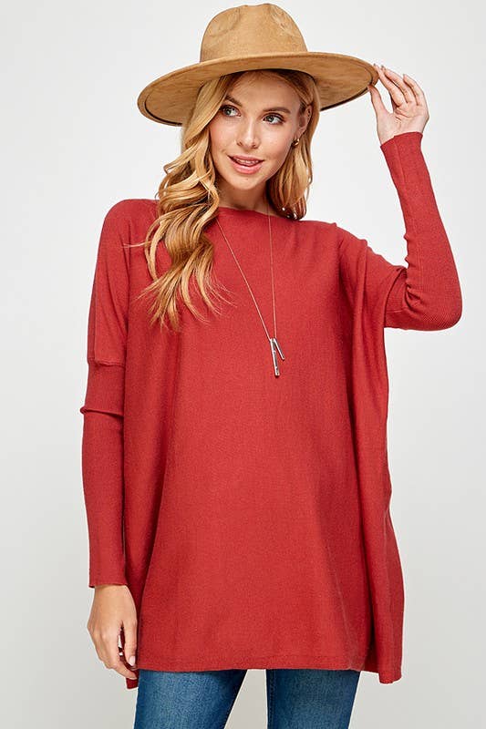 Women's Soft Boat Neck Knit Sweater 5028ISW