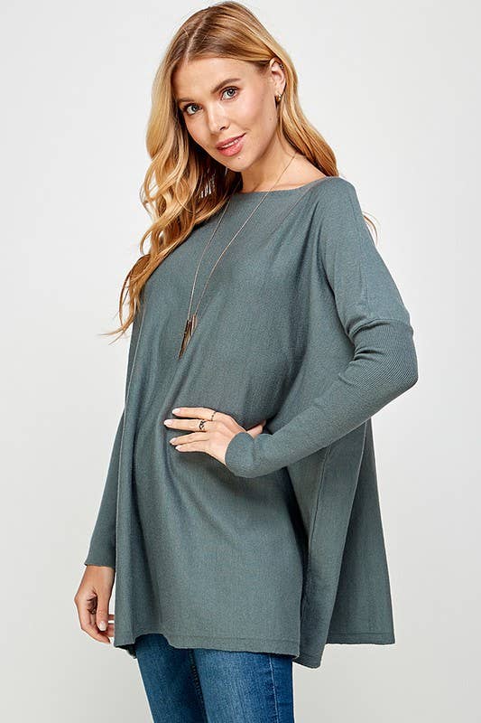 Women's Soft Boat Neck Knit Sweater 5028ISW