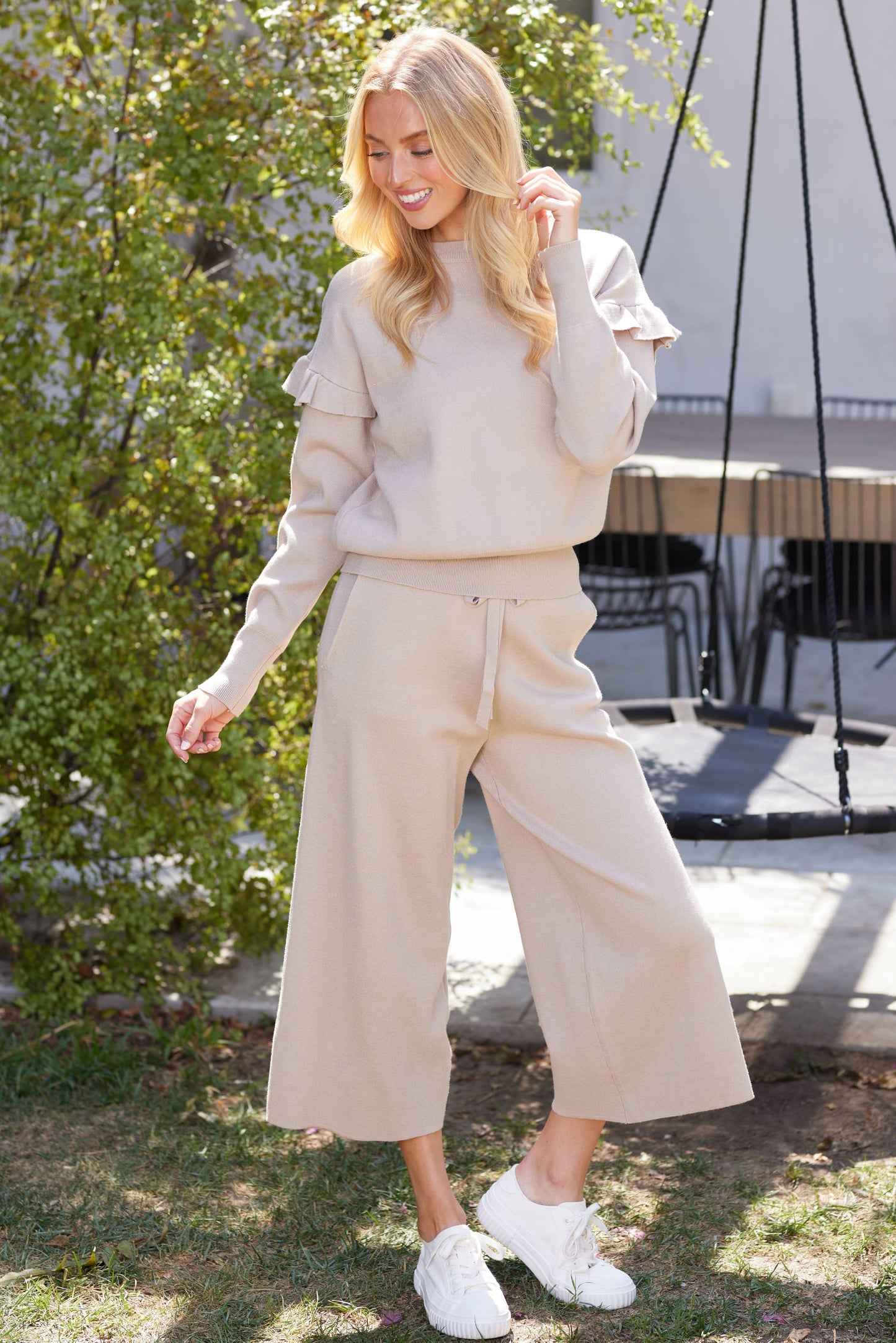 Solid Sweater Set