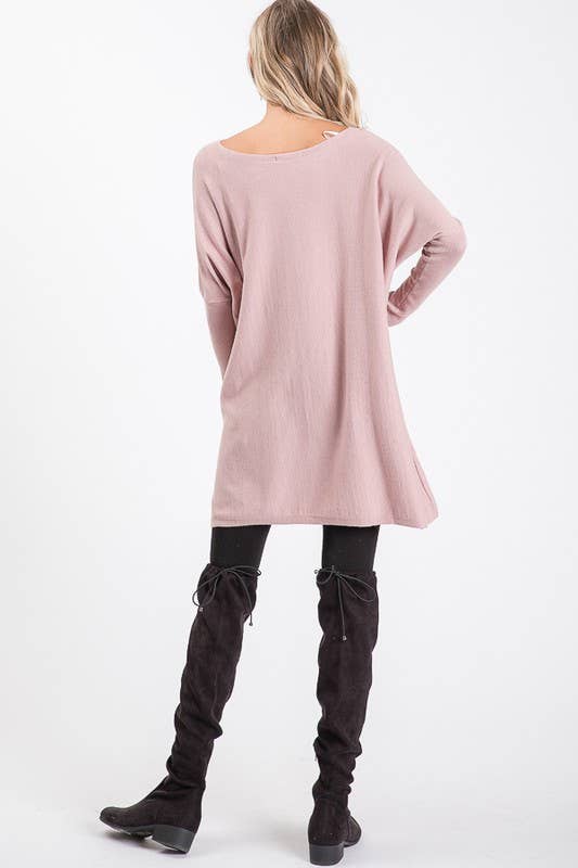 Women's Soft Boat Neck Knit Sweater 5028ISW