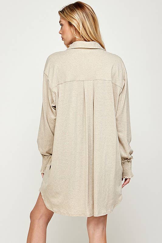 Outdoor Women's Cotton-Linen Blend Blouse 5134IMT