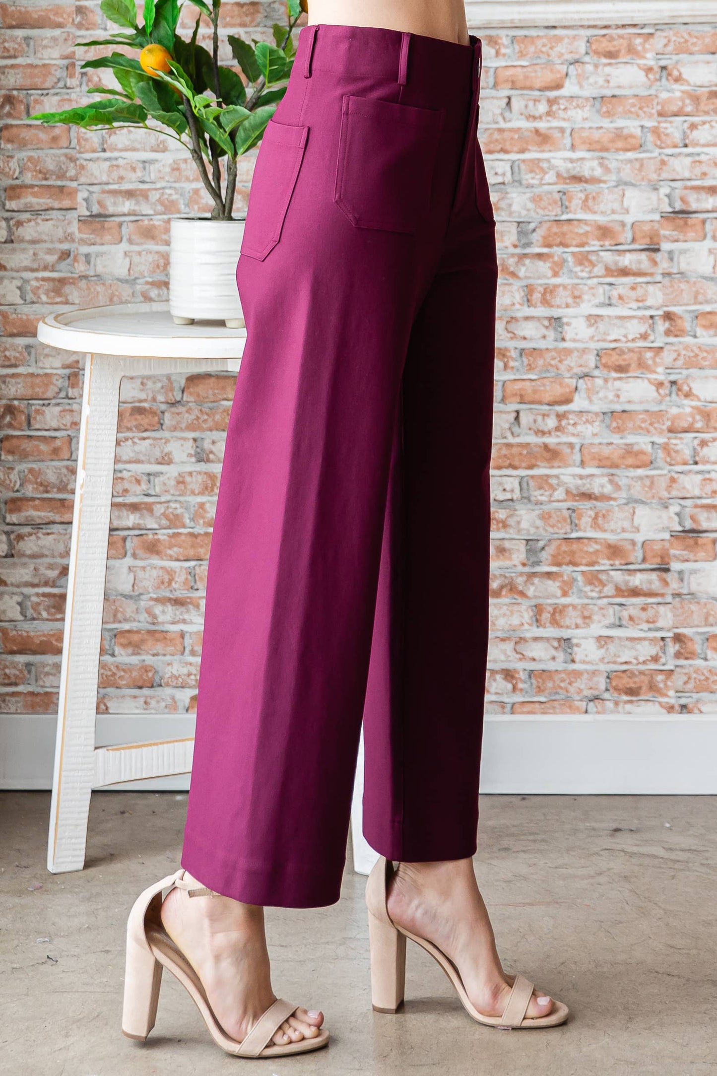 Super stretch knit pants with pocket-IP9774