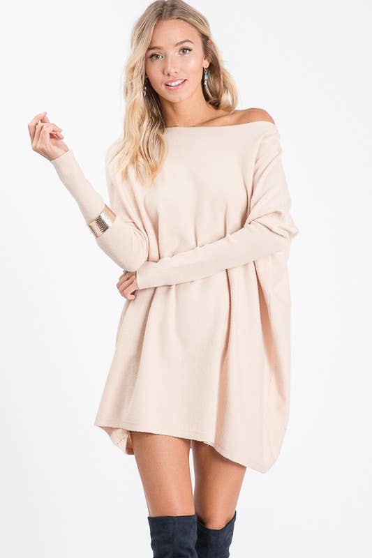 Women's Soft Boat Neck Knit Sweater 5028ISW