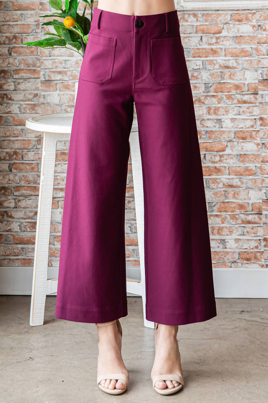 Super stretch knit pants with pocket-IP9774
